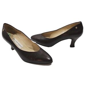 Etienne Aigner ~Woman Size 8~Brown Heels Shoes All Leather Upper "Priscila"
